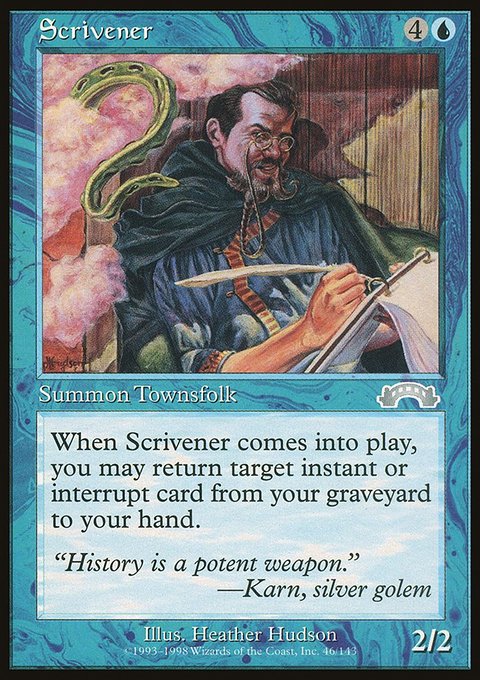 Scrivener, Exodus #46, Magic: The Gathering card