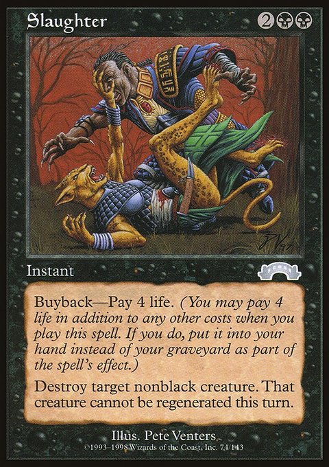 Slaughter, Exodus #74, Magic: The Gathering card