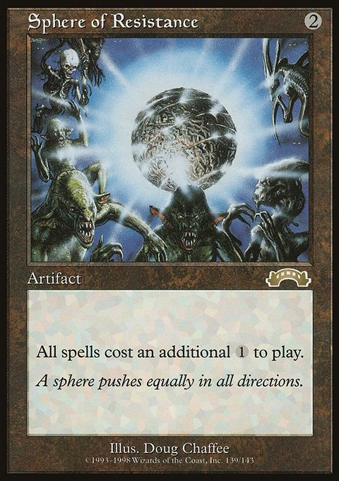 Sphere of Resistance, Exodus #139, Magic: The Gathering card