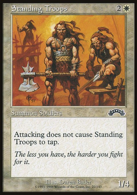 Standing Troops, Exodus #22, Magic: The Gathering card