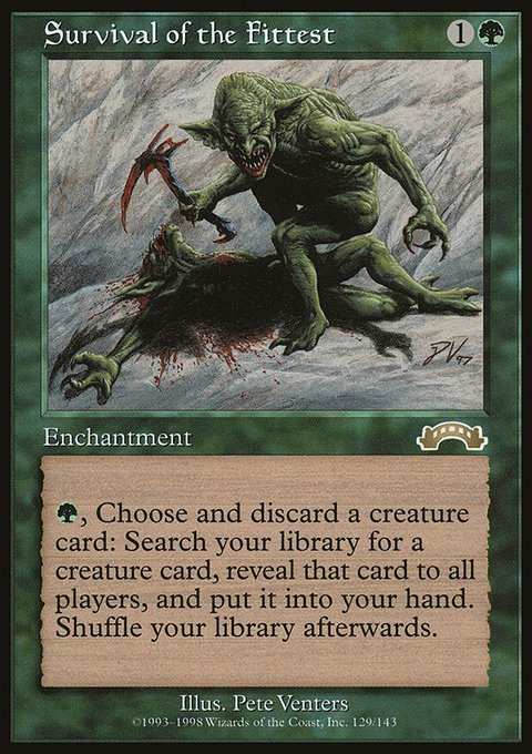 Survival of the Fittest, Exodus #129, Magic: The Gathering card