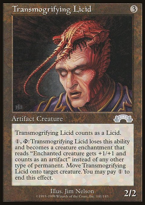 Transmogrifying Licid, Exodus #141, Magic: The Gathering card