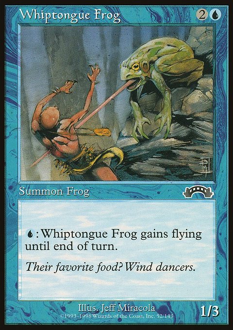Whiptongue Frog, Exodus #52, Magic: The Gathering card
