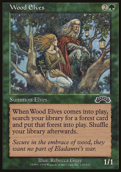 Wood Elves, Exodus #130, Magic: The Gathering card