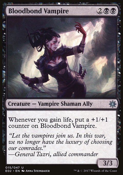 Bloodbond Vampire, Explorers of Ixalan #15, Magic: The Gathering card