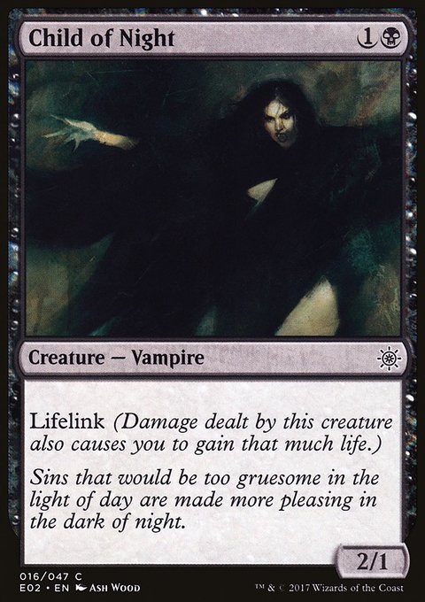 Child of Night, Explorers of Ixalan #16, Magic: The Gathering card