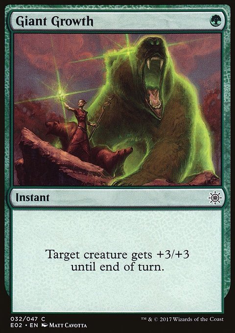 Giant Growth, Explorers of Ixalan #32, Magic: The Gathering card