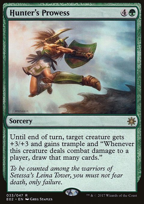 Hunter's Prowess, Explorers of Ixalan #33, Magic: The Gathering card