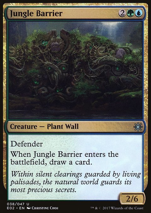 Jungle Barrier, Explorers of Ixalan #38, Magic: The Gathering card