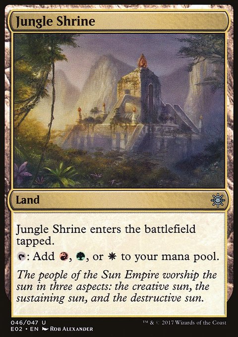Jungle Shrine, Explorers of Ixalan #46, Magic: The Gathering card