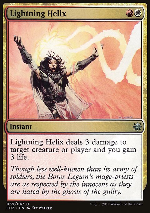 Lightning Helix, Explorers of Ixalan #39, Magic: The Gathering card