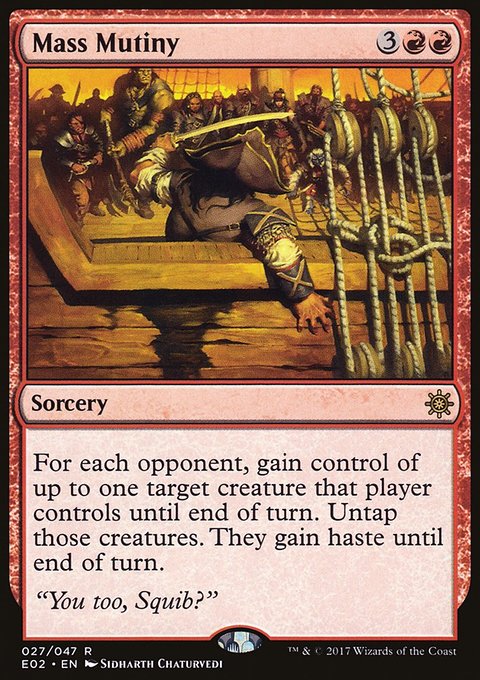 Mass Mutiny, Explorers of Ixalan #27, Magic: The Gathering card