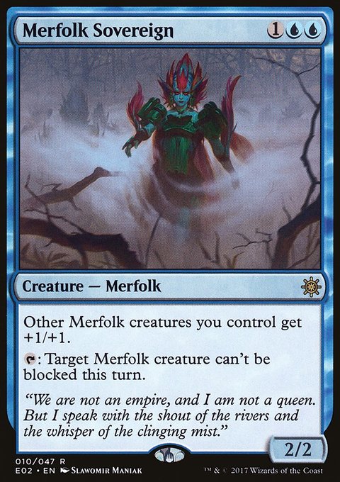 Merfolk Sovereign, Explorers of Ixalan #10, Magic: The Gathering card