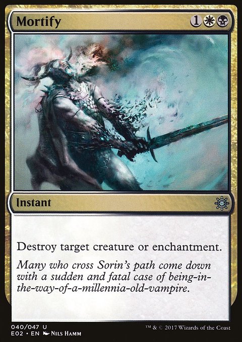 Mortify, Explorers of Ixalan #40, Magic: The Gathering card