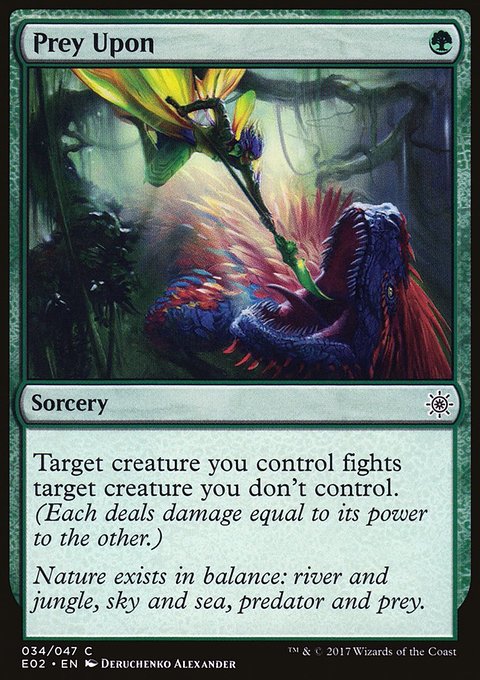 Prey Upon, Explorers of Ixalan #34, Magic: The Gathering card