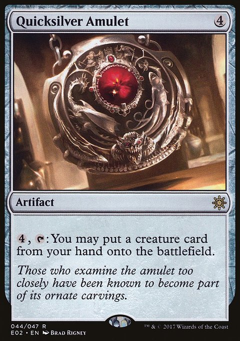 Quicksilver Amulet, Explorers of Ixalan #44, Magic: The Gathering card