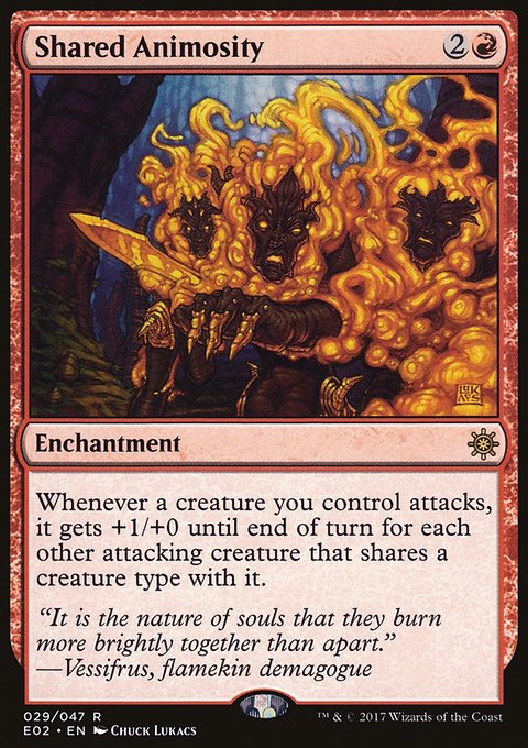 Shared Animosity, Explorers of Ixalan #29, Magic: The Gathering card