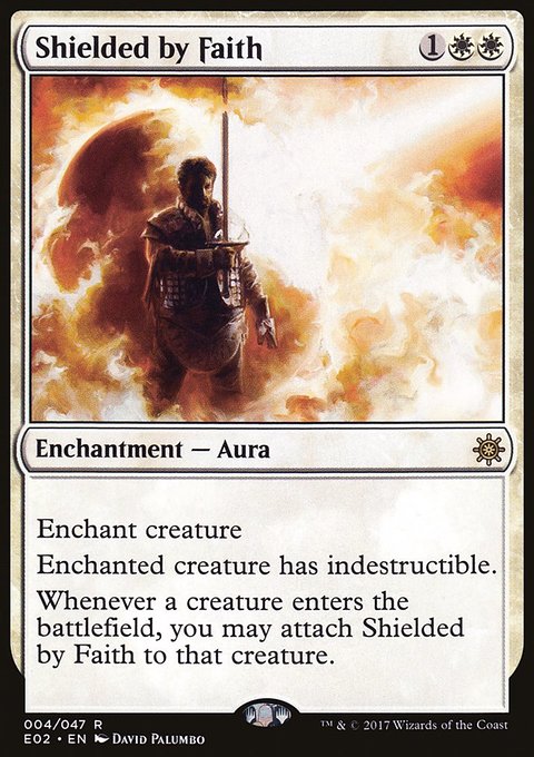 Shielded by Faith, Explorers of Ixalan #4, Magic: The Gathering card