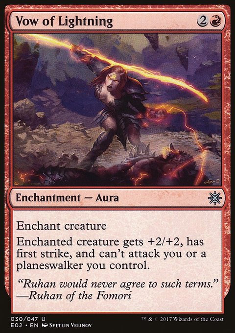 Vow of Lightning, Explorers of Ixalan #30, Magic: The Gathering card