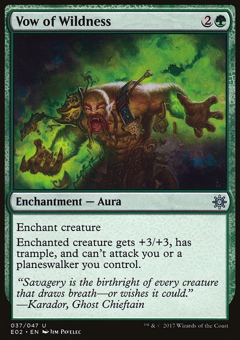 Vow of Wildness, Explorers of Ixalan #37, Magic: The Gathering card