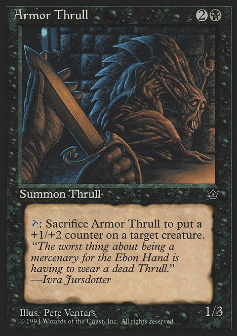 Armor Thrull, Fallen Empires #33a, Magic: The Gathering card