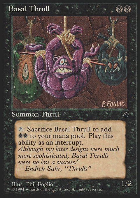 Basal Thrull, Fallen Empires #34b, Magic: The Gathering card