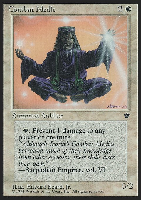 Combat Medic, Fallen Empires #1a, Magic: The Gathering card