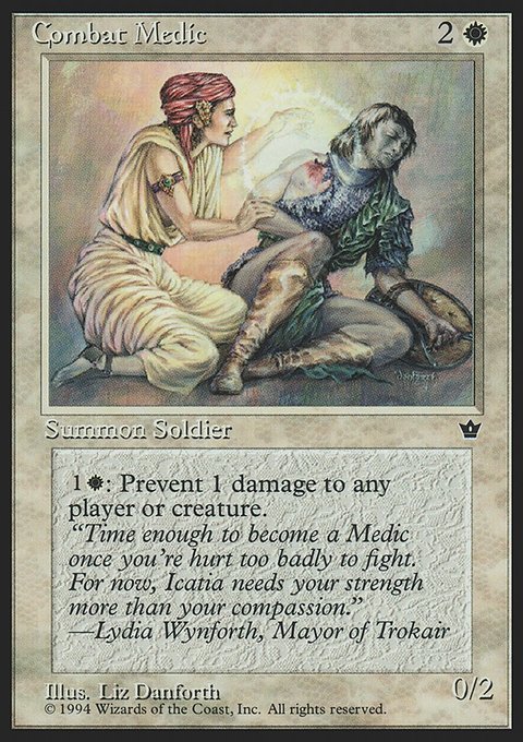 Combat Medic, Fallen Empires #1d, Magic: The Gathering card