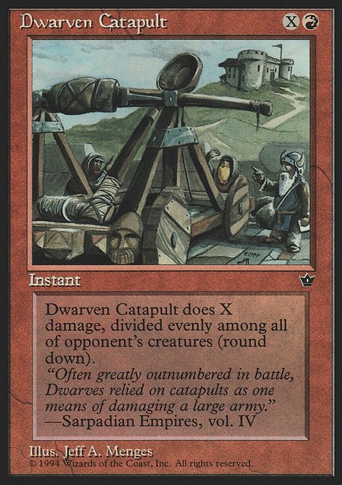 Dwarven Catapult, Fallen Empires #51, Magic: The Gathering card