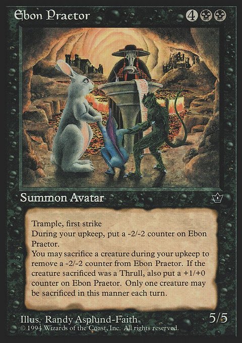 Ebon Praetor, Fallen Empires #37, Magic: The Gathering card
