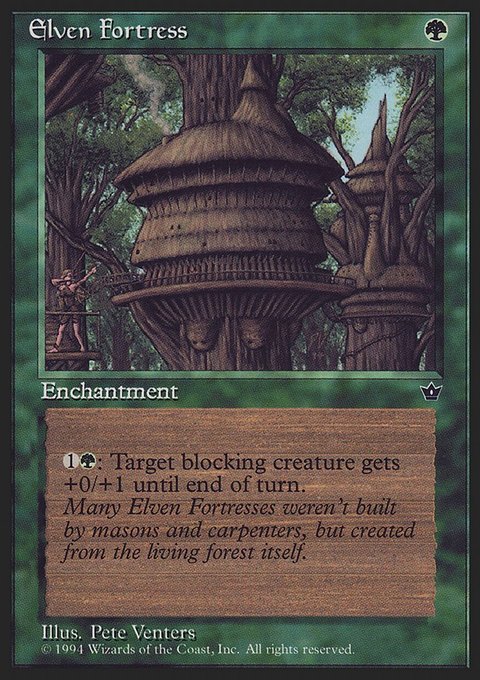 Elven Fortress, Fallen Empires #65a, Magic: The Gathering card