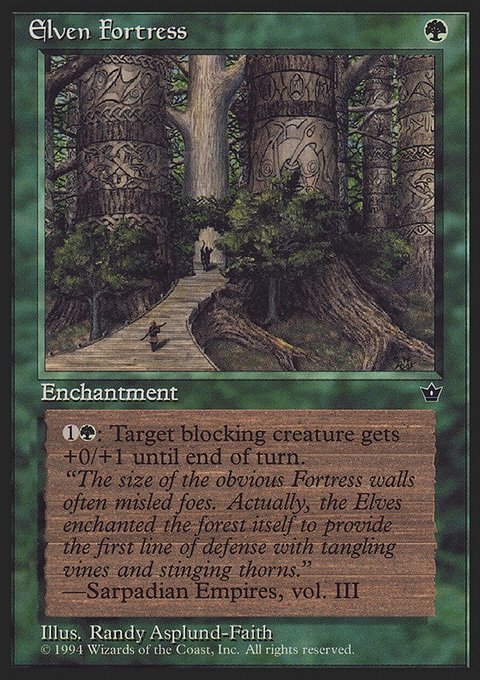 Elven Fortress, Fallen Empires #65b, Magic: The Gathering card