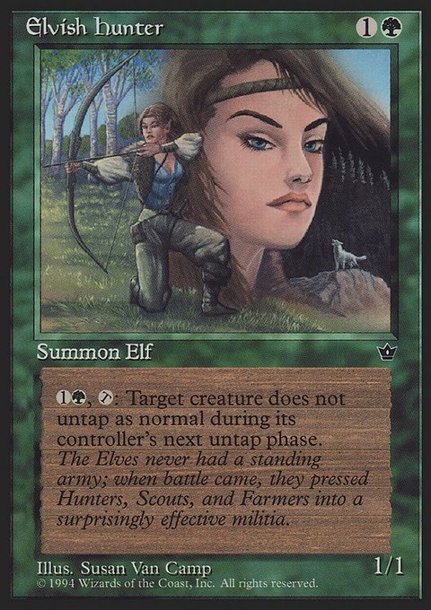 Elvish Hunter, Fallen Empires #67c, Magic: The Gathering card