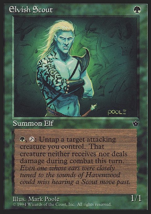 Elvish Scout, Fallen Empires #68a, Magic: The Gathering card