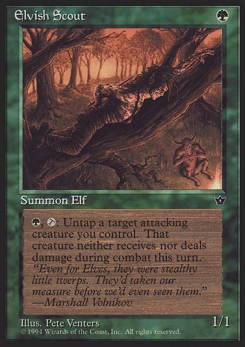 Elvish Scout, Fallen Empires #68b, Magic: The Gathering card