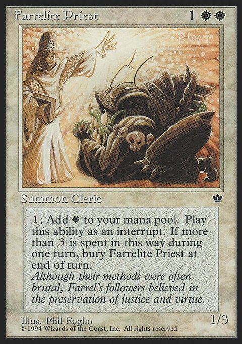 Farrelite Priest, Fallen Empires #4, Magic: The Gathering card