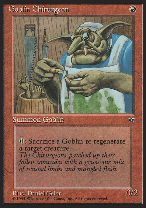 Goblin Chirurgeon, Fallen Empires #54a, Magic: The Gathering card