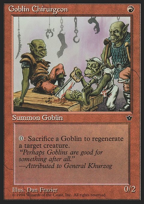 Goblin Chirurgeon, Fallen Empires #54c, Magic: The Gathering card