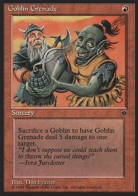Goblin Grenade, Fallen Empires #56b, Magic: The Gathering card