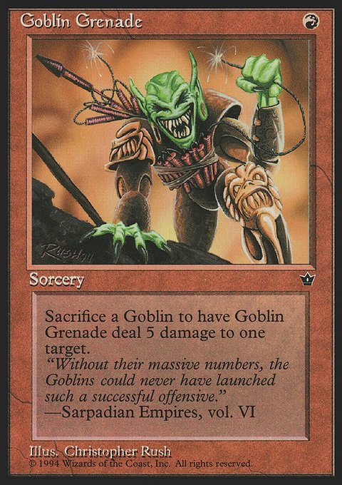Goblin Grenade, Fallen Empires #56c, Magic: The Gathering card