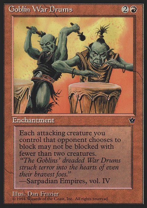 Goblin War Drums, Fallen Empires #58a, Magic: The Gathering card