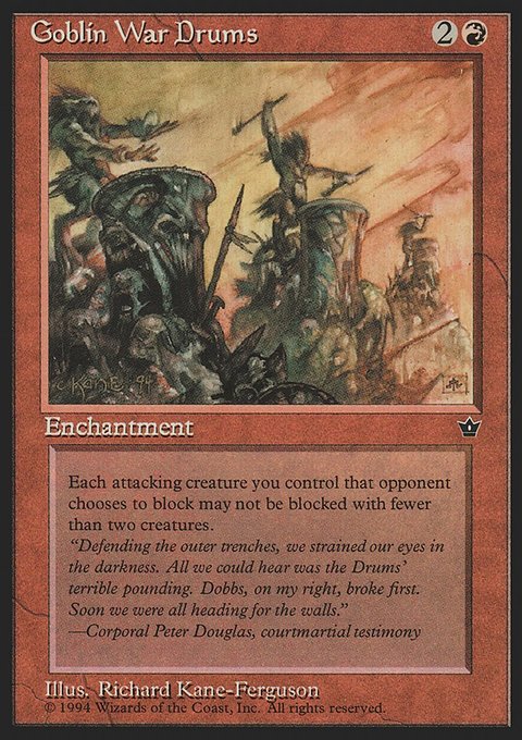 Goblin War Drums, Fallen Empires #58b, Magic: The Gathering card