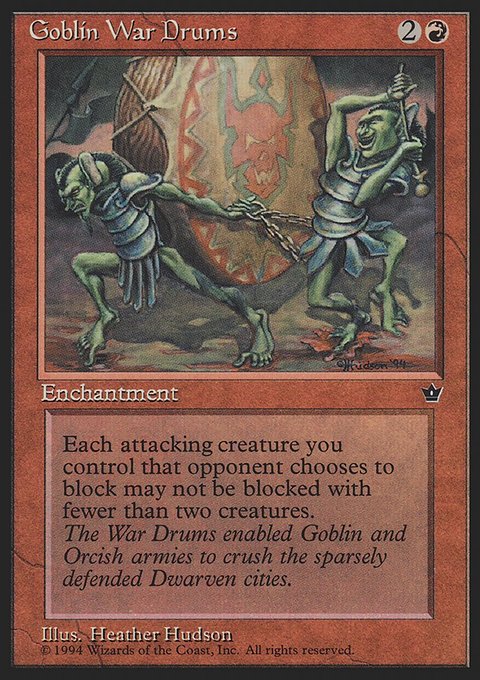 Goblin War Drums, Fallen Empires #58c, Magic: The Gathering card