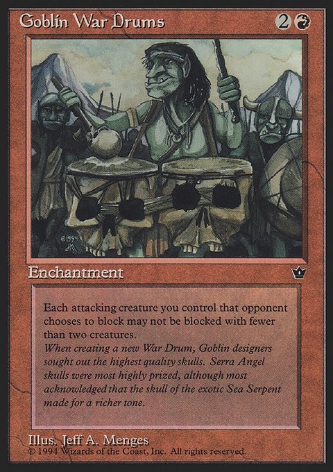 Goblin War Drums, Fallen Empires #58d, Magic: The Gathering card