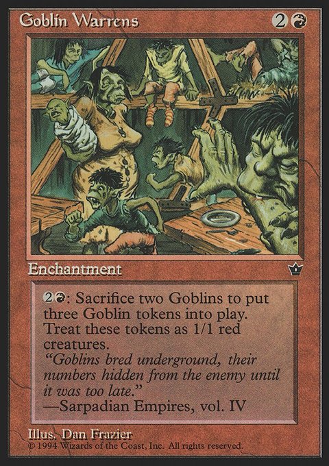 Goblin Warrens, Fallen Empires #59, Magic: The Gathering card