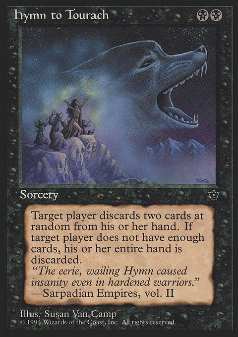 Hymn to Tourach, Fallen Empires #38a, Magic: The Gathering card