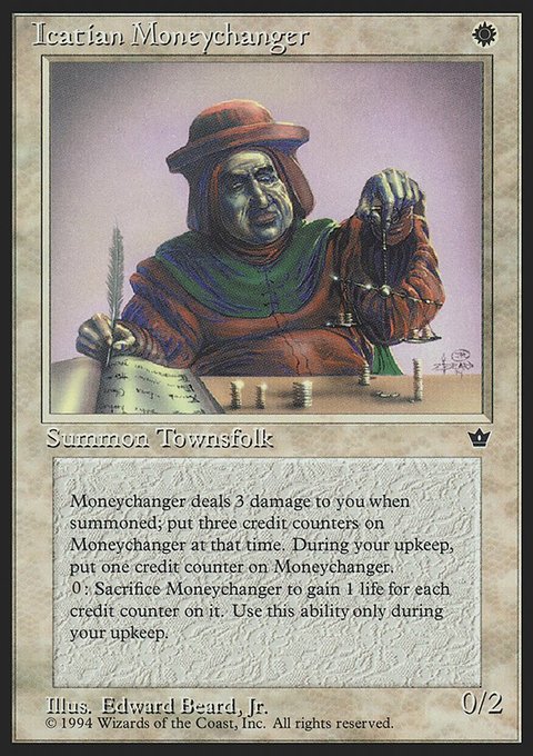 Icatian Moneychanger, Fallen Empires #10b, Magic: The Gathering card