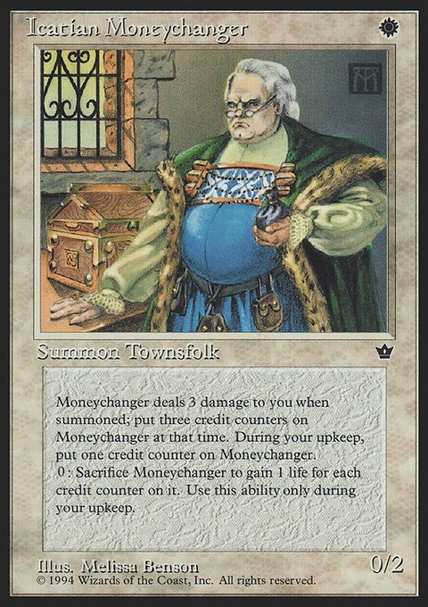 Icatian Moneychanger, Fallen Empires #10c, Magic: The Gathering card