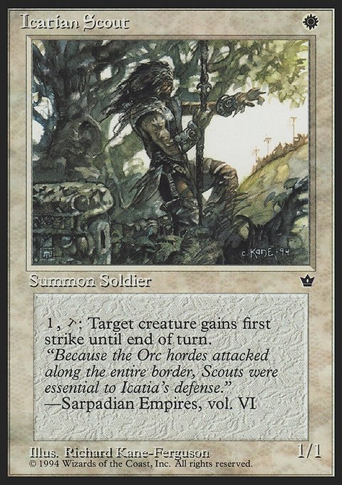 Icatian Scout, Fallen Empires #13a, Magic: The Gathering card