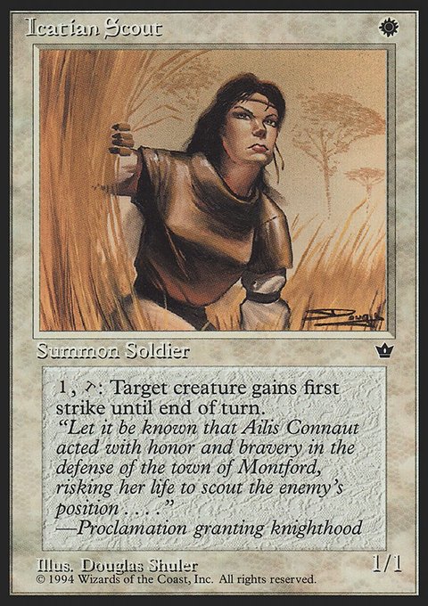 Icatian Scout, Fallen Empires #13b, Magic: The Gathering card